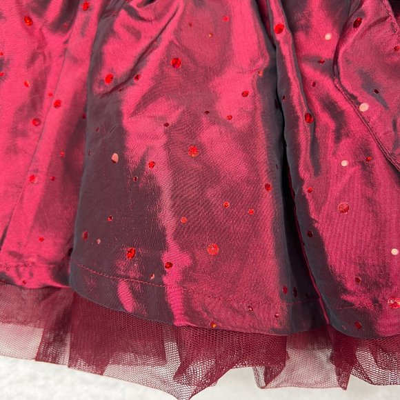 The Children's Place Red Sparkle Skirt Sz 24M Sheen Iridescent - Picture 2 of 4